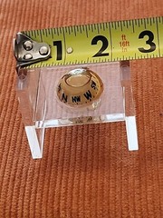 Vintage Acrylic Lucite Transparent Compass Floating In Liquid
