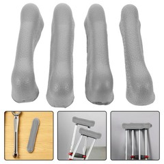 4Pcs Soft Tpr Crutch Underarm Pads Comfortable Cushion for Adult Crutches Grey