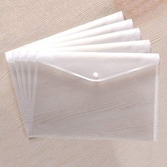 Clear Document Folders Filing Envelopes Waterproof Plastic 5 Transparent