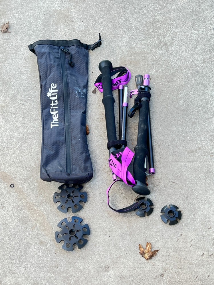 Set of The-Fitlife Folding Trekking Poles 120-135CM W/Bag …. 72