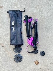 Set of The-Fitlife Folding Trekking Poles 120-135CM W/Bag …. 72