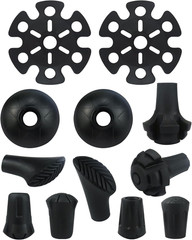12 puntas goma baston de el trekking antideslizante universales resistentes