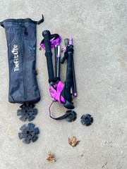 Set of The-Fitlife Folding Trekking Poles 120-135CM W/Bag …. 72