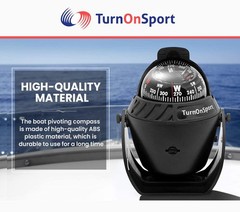 Flush Mount Boat Compass – Suction Dashboard Navigation Marine Compass – Illumin