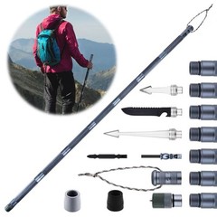 Detachable Survival Hiking Stick Tactical Walking Staff for Camping Hiking