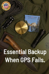 Glow in the Dark Brass Pocket Compass for Kids – Waterproof Navigation Tool for