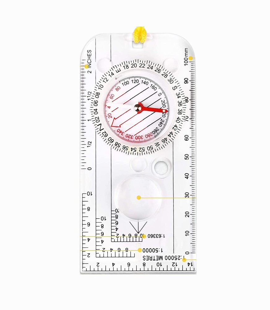 Navigation Compass, Expedition Map Reading, Lightweight Map Ruler, Compass with…