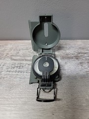 Pocket Army Style Compass Military Camping Hiking Survival Brown Metal