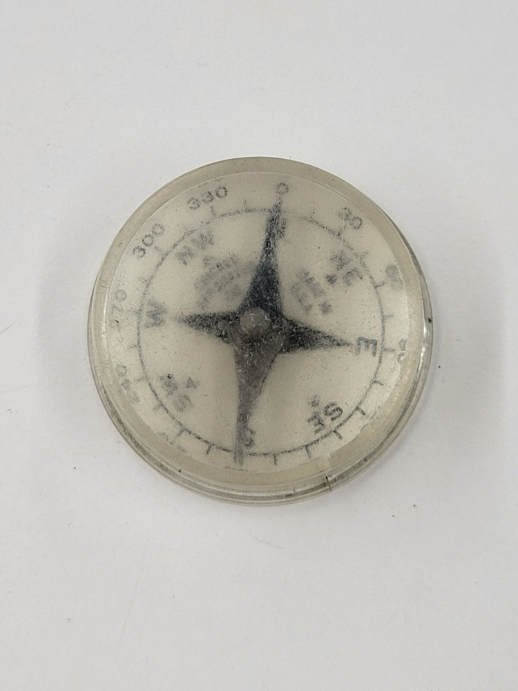 Vintage Chicago Apparatus Co. Small Button Compass. Made In USA