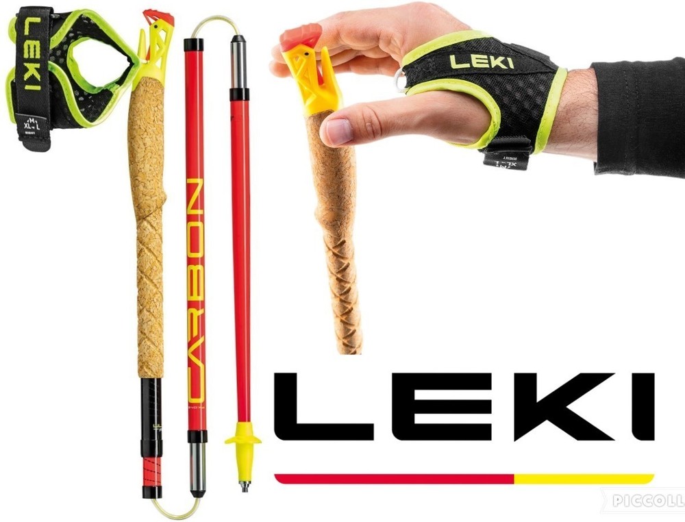 LEKI Ultratrail FX ONE trail running carbon poles shark frame hand strap 110 cm