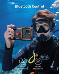 TELESIN Universal Underwater Phone Case for Snorkeling and Diving Waterproof …