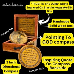 Trust in The Lord with All Your Heart -Proverbs 3: 5-6 2 Inch, Rustic Brass