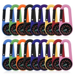 18 Pack Compass with Snap Hook, Mini Compass Keychain, Multifun…