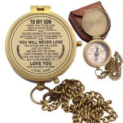 RII Pocket Brass Compass, Nautical Navy Compass for Camping, Travelling, Hiki…