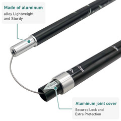 5-Section Portable Outdoor Fold Trekking Pole Walking Hiking Stick Telescopic Cl