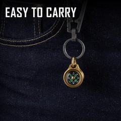 Mini Titanium/Brass Compass, Waterproof Pocket Compass for Hiking & Survival,…