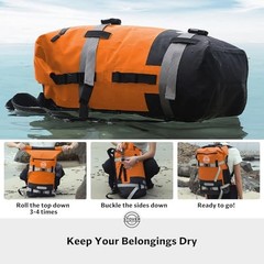 5/10/25/30/40/55L Waterproof Dry Bag- Roll 40L 40l Orange (With Phone Case)