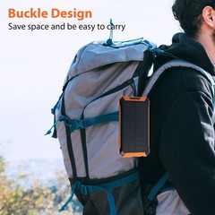 36000mAh Güneş Enerjili Powerbank Kablosuz Şarj 4 Kablo LED Fener Outdoor