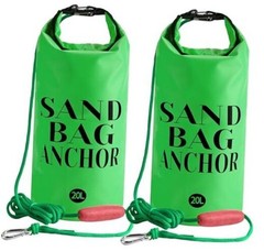 RunNico 500D Sand Anchor for Small Boats,2 in 1 PWC Jet Ski Green-2pcs-20L