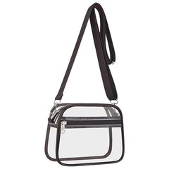 Clear Bag for Stadium Events Clear Sports Fan Handbags Purses Medium Chocolate