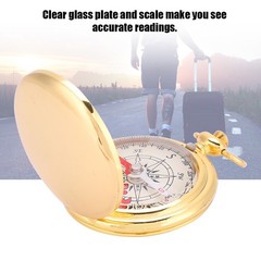 Portable Brass Folding Compass Compact Tool For Outdoor Activities Premium