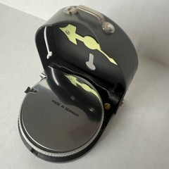 Vtg ORIGINAL BEZARD military COMPASS by LUFFT Germany METAL body LEATHER CASE