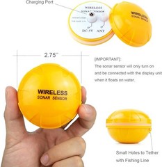 Portable Rechargeable Fish Finder Wireless Sonar Sensor Fishfinder Depth Locator