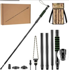 Telescopic Survival Hiking Pole with Shock Absorbing Tip