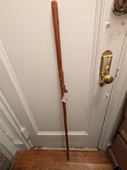 Whistle Creek Hickory Hiking Stick With Compass- Handcrafted 54″