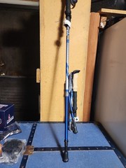Telescopic Walking Stick Adjustable Hiking TrekkingAnti-shock Emergency Security