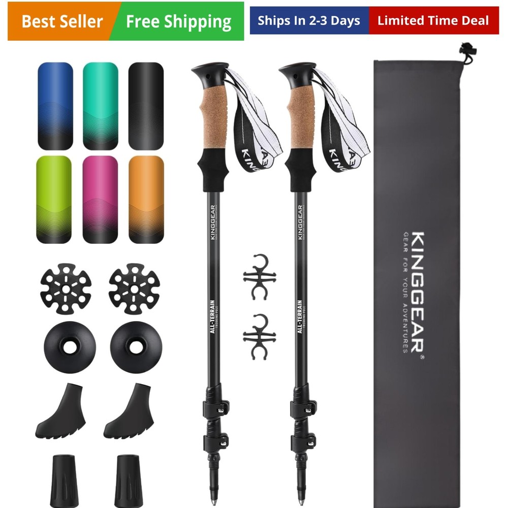 Nordic Walking Stick, TP1 Hiking Poles Retractable Lightweight 7075 Aluminum,…