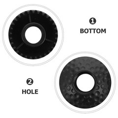 15Pcs Durable Plastic Trekking Pole Replacement Parts Black for Outdoor Climbing