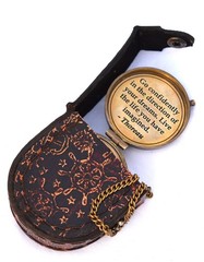 Thoreau’s Go Confidently Quote Engraved Leather Case – Brass Compass for Boat…