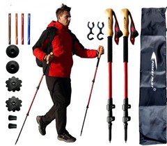Lightweight Aluminum Trekking Poles – Flip Lock, All Terrain, EVA Grip – 2 Pack