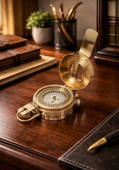 Brass WWII Military Compass, British Prismatic Pocket Compass- HIKING -CAMPING