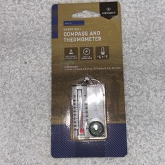 Stansport Zipper Pull Compass and Thermometer NEW