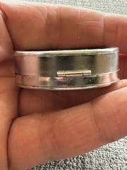 Vintage Liquid Filled Compass Japan Silver Color