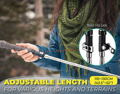 Trekking Poles Collapsible Nordic Hiking Poles – Cork Handle 2Pc Ultralight Fold