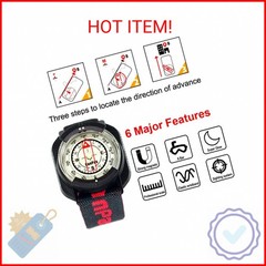 Diving Sighting Wrist Compass for Outdoor Orienteering Mountaineering Hiking
