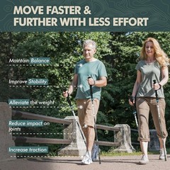 Walking Sticks Collapsible Hiking Poles,Lightweight Trekking Poles Made of