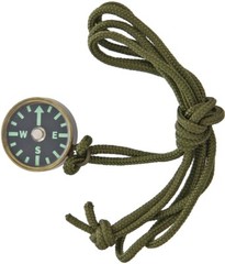 Combat Ready Compass with Neck Lanyard Nylon Construction Antique Brass Casing