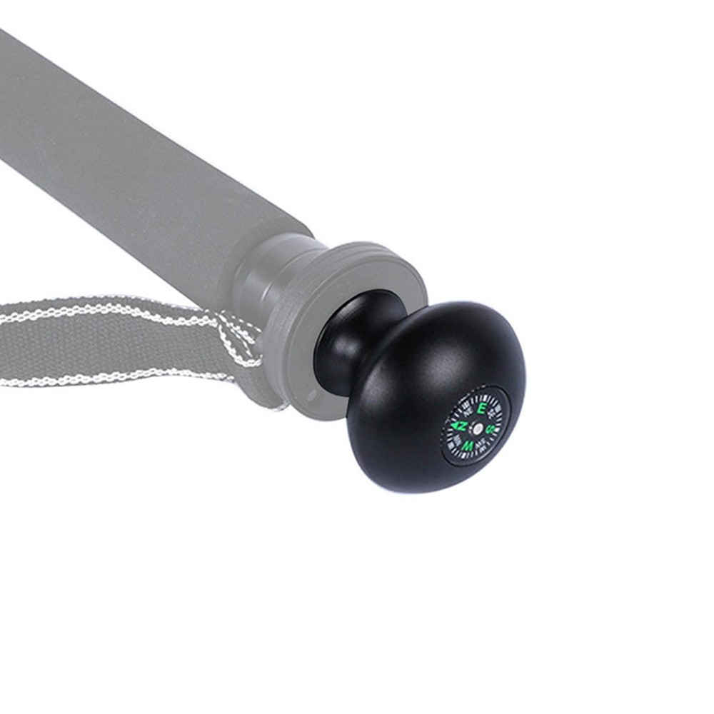 Monopod Head Grip Knob with Compass, 1/4 to 3/8 Hole for Hiking Stick Walking