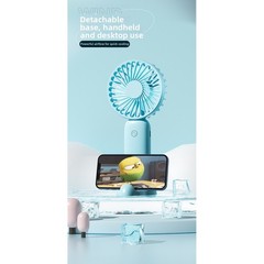 Handheld USB Desk Fan for For MINI Rechargeable 3 Speed Portable Quiet Cooling