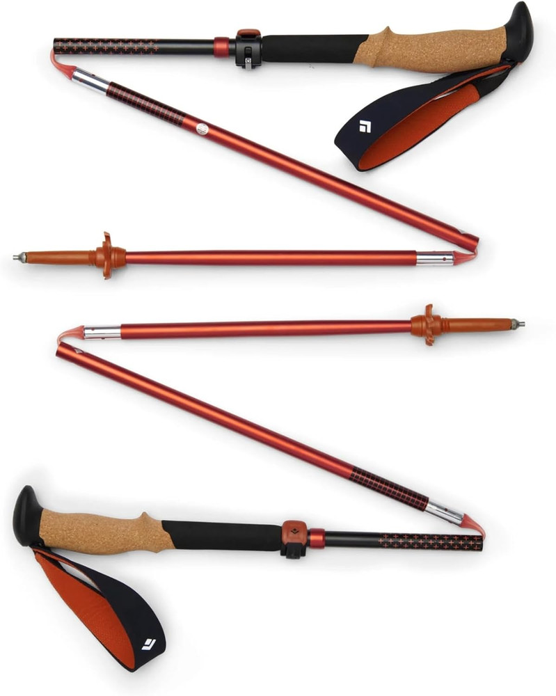 BLACK DIAMOND Pursuit Trekking Poles (Pair) | Natural Cork Grips | Flicklock Adj
