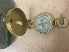 VTG 1980s Engineer Portable Outdoor Navigation floating Compass metal case