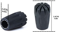8 Piece Rubber Trekking Pole Tips Hiking Walking Sticks Caps Ends Replacement Ti