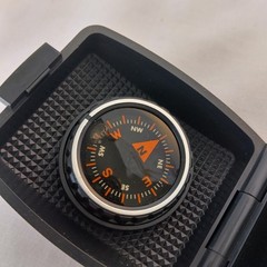 Vintage Sharp Compass/Thermo, Pocket Size Black Plastic -Made in Japan