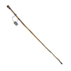 SE Natural Wood Walking Stick with Hand-Carved Spiral Design and 55″, Brown
