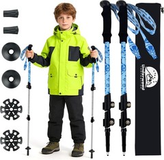 Collapsible Hiking Poles Kids 2 Pack Aluminum Trekking Poles Collapsible Hiking