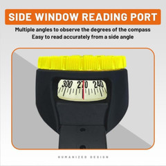 Wrist Diving Compass Waterproof Underwater Navigation Strap Side Reader Yellow